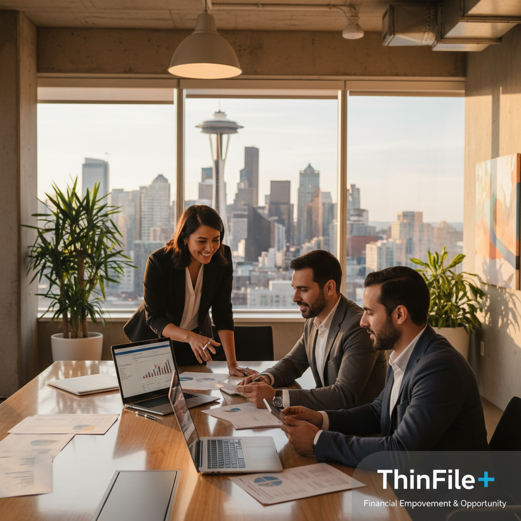 Immigrant founders working with ThinFile+ platform
